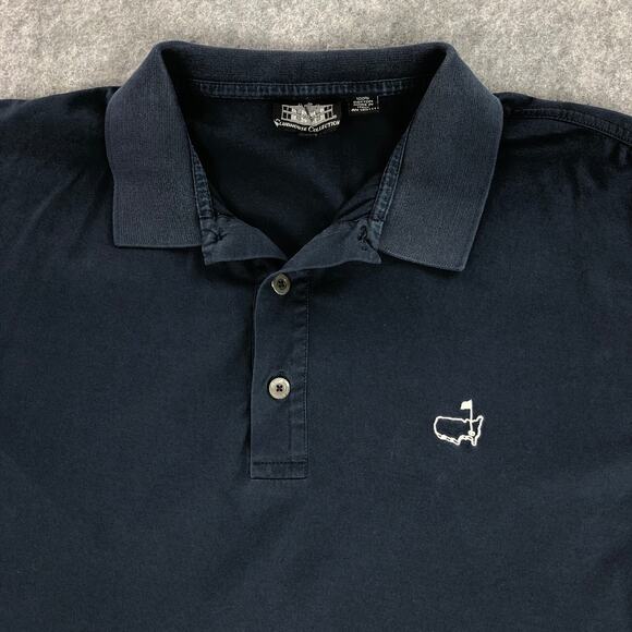 Masters Golf Mens Polo Large Navy Blue Short Sleeve Italy Clubhouse Collection - Picture 5 of 11
